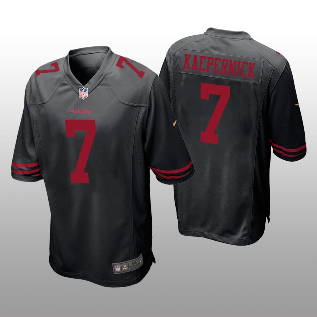 San Francisco 49ers Colin Kaepernick Black Jersey Game - Men's