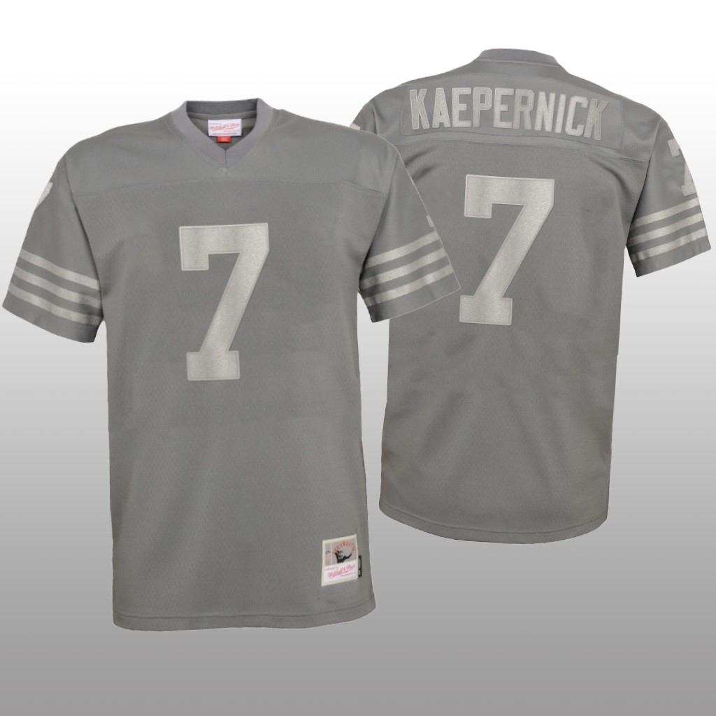 San Francisco 49ers Colin Kaepernick Charcoal Jersey Metal - Youth