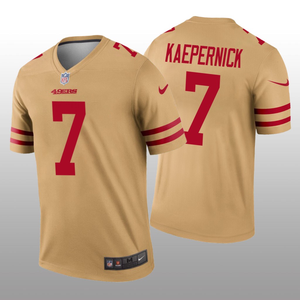 San Francisco 49ers Colin Kaepernick Gold Jersey Inverted Legend - Men's