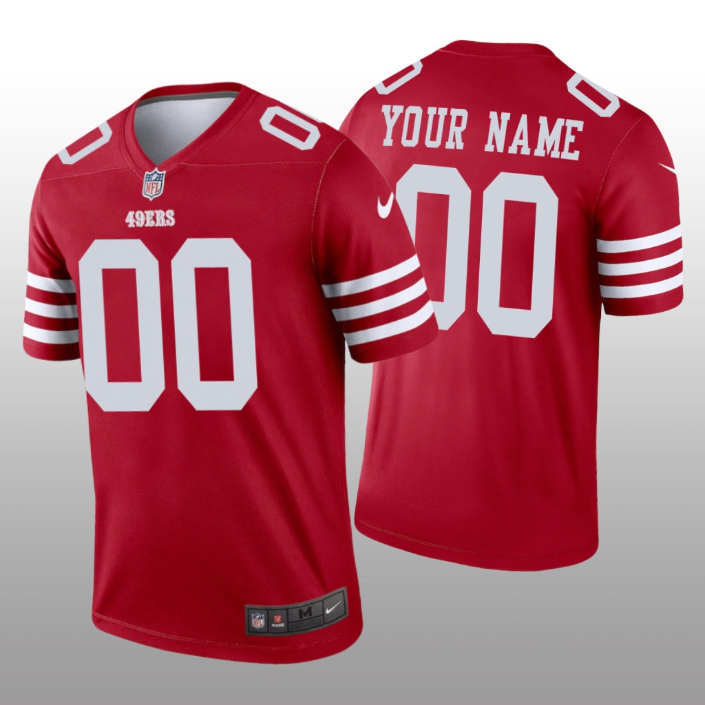San Francisco 49ers Custom 2022-23 Scarlet Legend - Men's