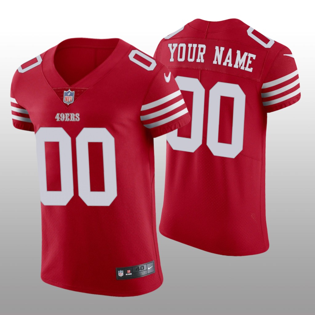 San Francisco 49ers Custom 2022-23 Scarlet Vapor Elite - Men's