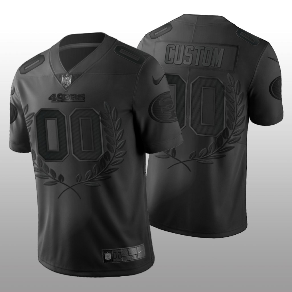 San Francisco 49ers Custom Black Limited Jersey NFL MVP Men's