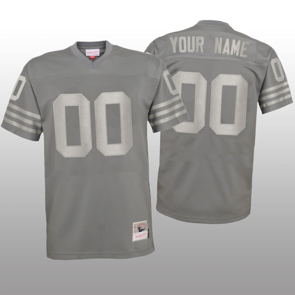 San Francisco 49ers Custom Charcoal Jersey Metal - Men's