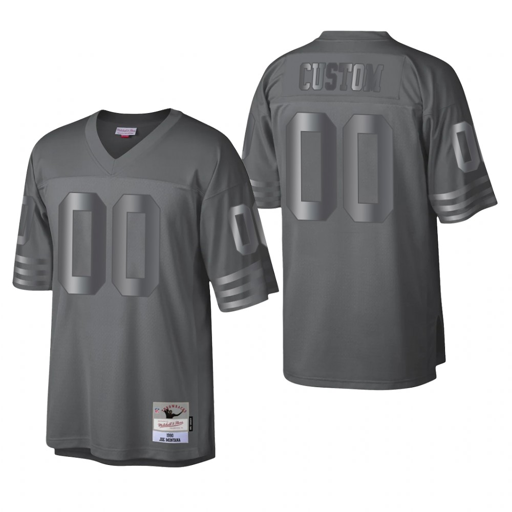 San Francisco 49ers Custom Charcoal Metal Legacy 1990 Throwback - Men's