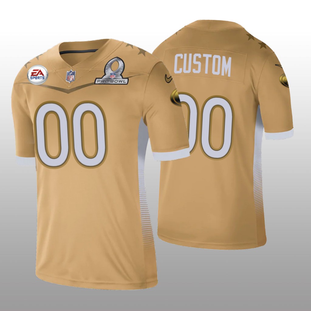 San Francisco 49ers Custom Gold Jersey 2021 NFC Pro Bowl Game - Men's