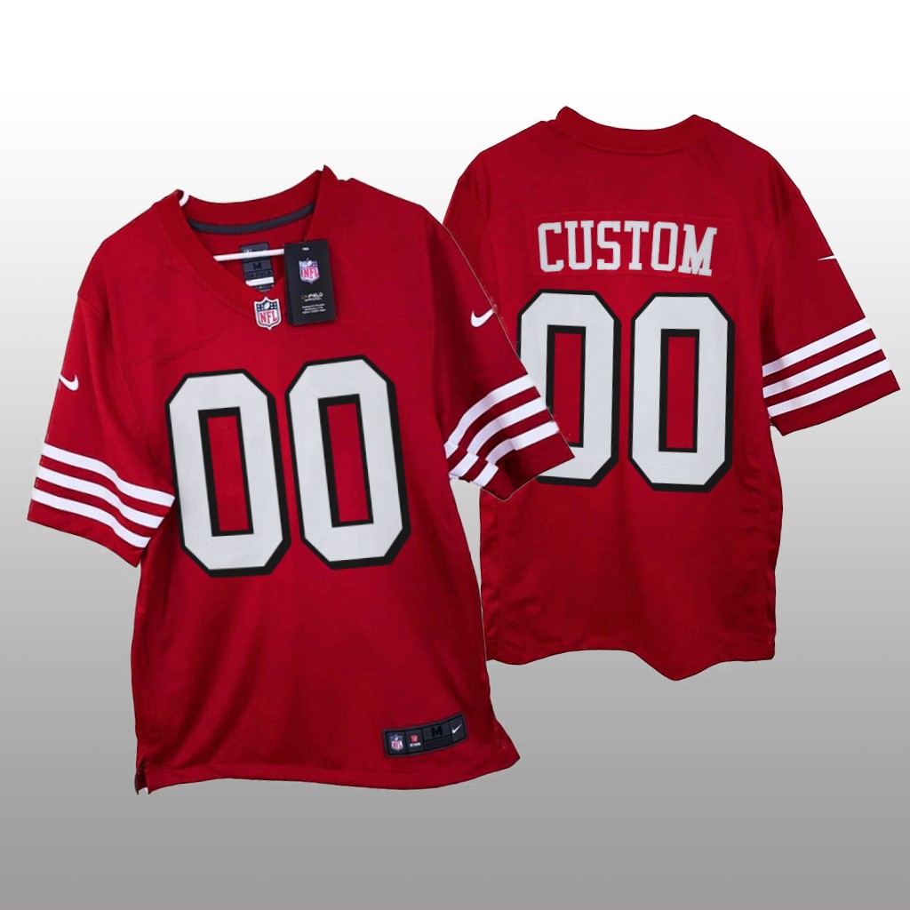 San Francisco 49ers Custom Scarlet Jersey Game - Men's