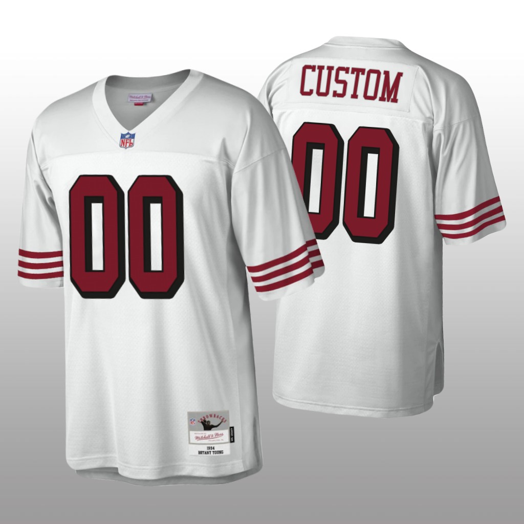 San Francisco 49ers Custom White Throwback 1994 Legacy - Men's