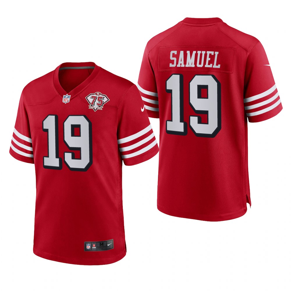 San Francisco 49ers Deebo Samuel Scarlet Alternate Game Jersey 75th Anniversary - Men's