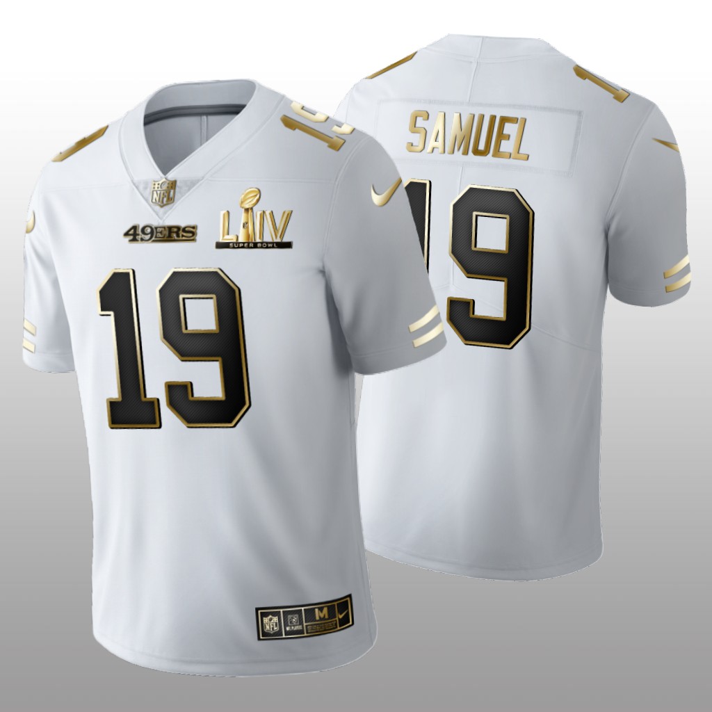 San Francisco 49ers Deebo Samuel White Golden Edition Jersey Super Bowl LIV - Men's