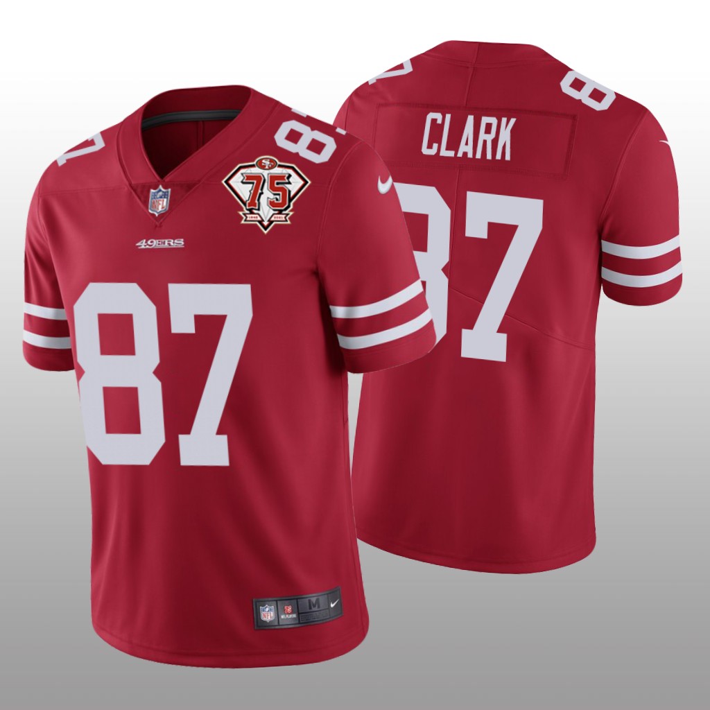 San Francisco 49ers Dwight Clark Scarlet Limited 75th Anniversary Patch - Men's