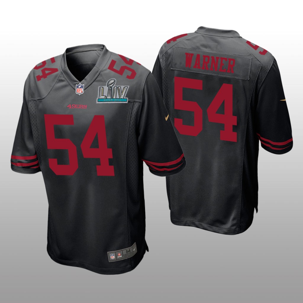 San Francisco 49ers Fred Warner Black Game Jersey Super Bowl LIV - Men's