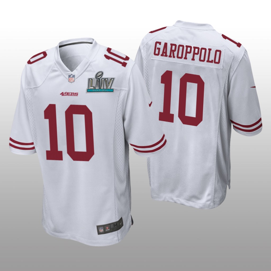 San Francisco 49ers Jimmy Garoppolo White Game Jersey Super Bowl LIV - Men's