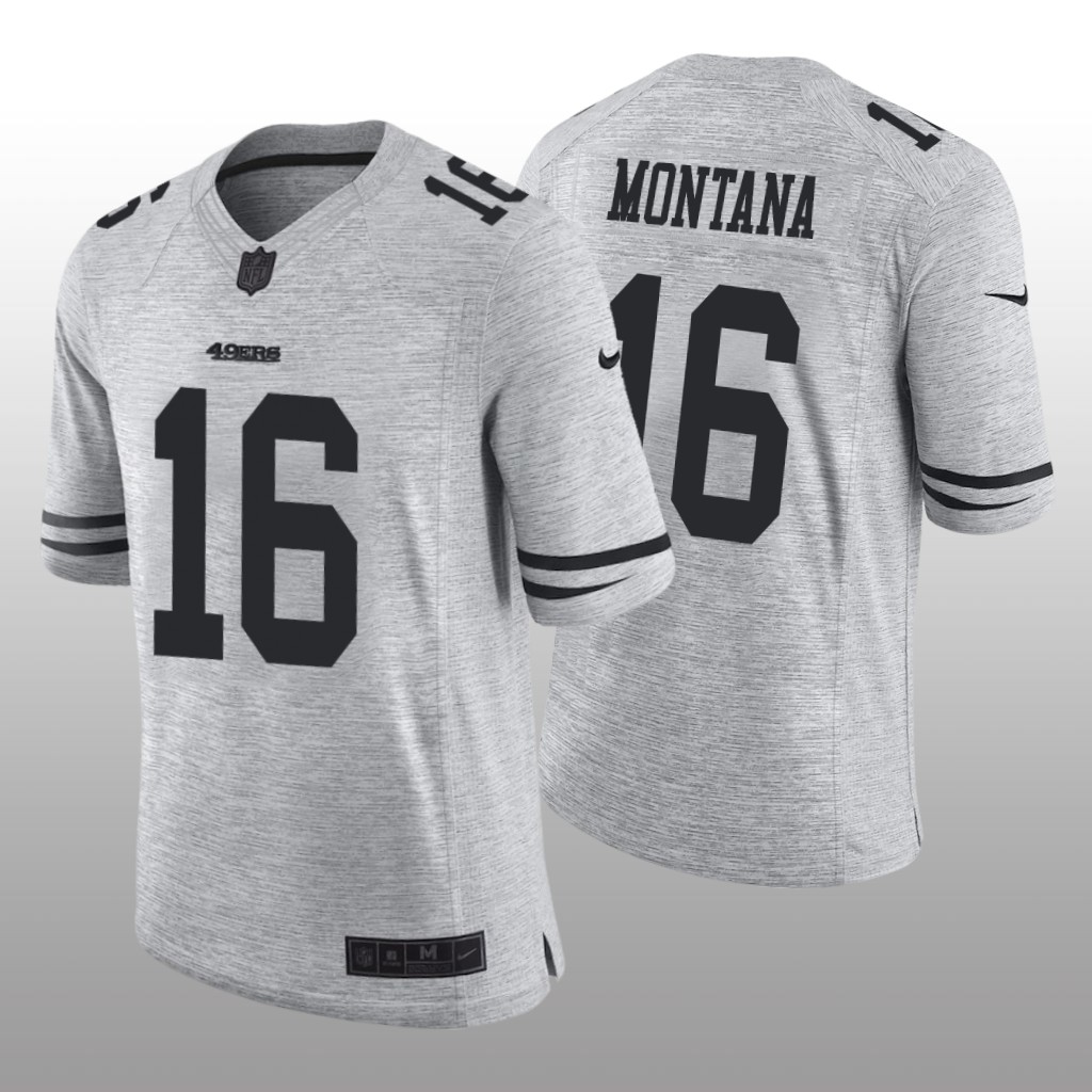 San Francisco 49ers Joe Montana Gray Jersey Gridiron Gray Limited