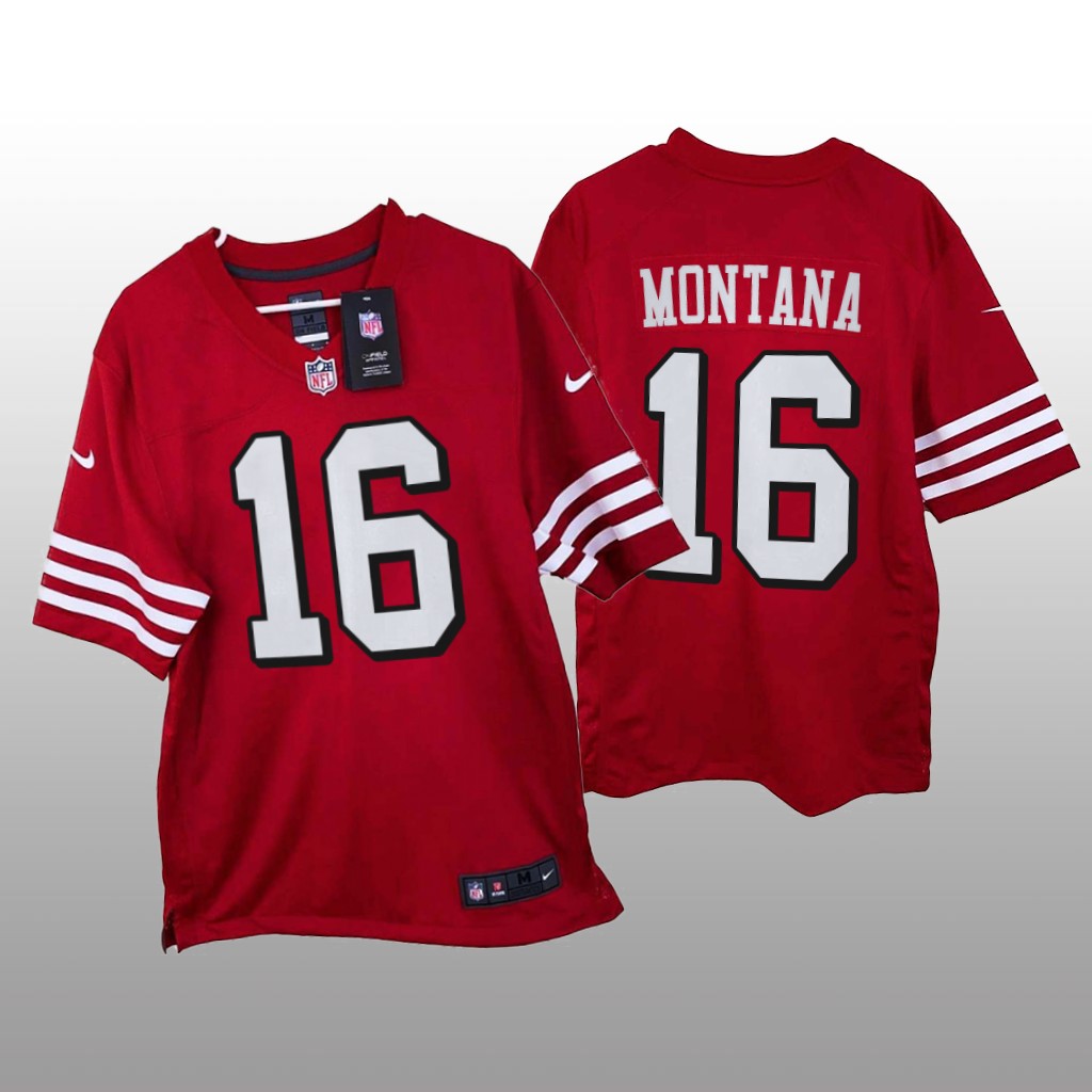 San Francisco 49ers Joe Montana Scarlet Jersey Game – Men’s