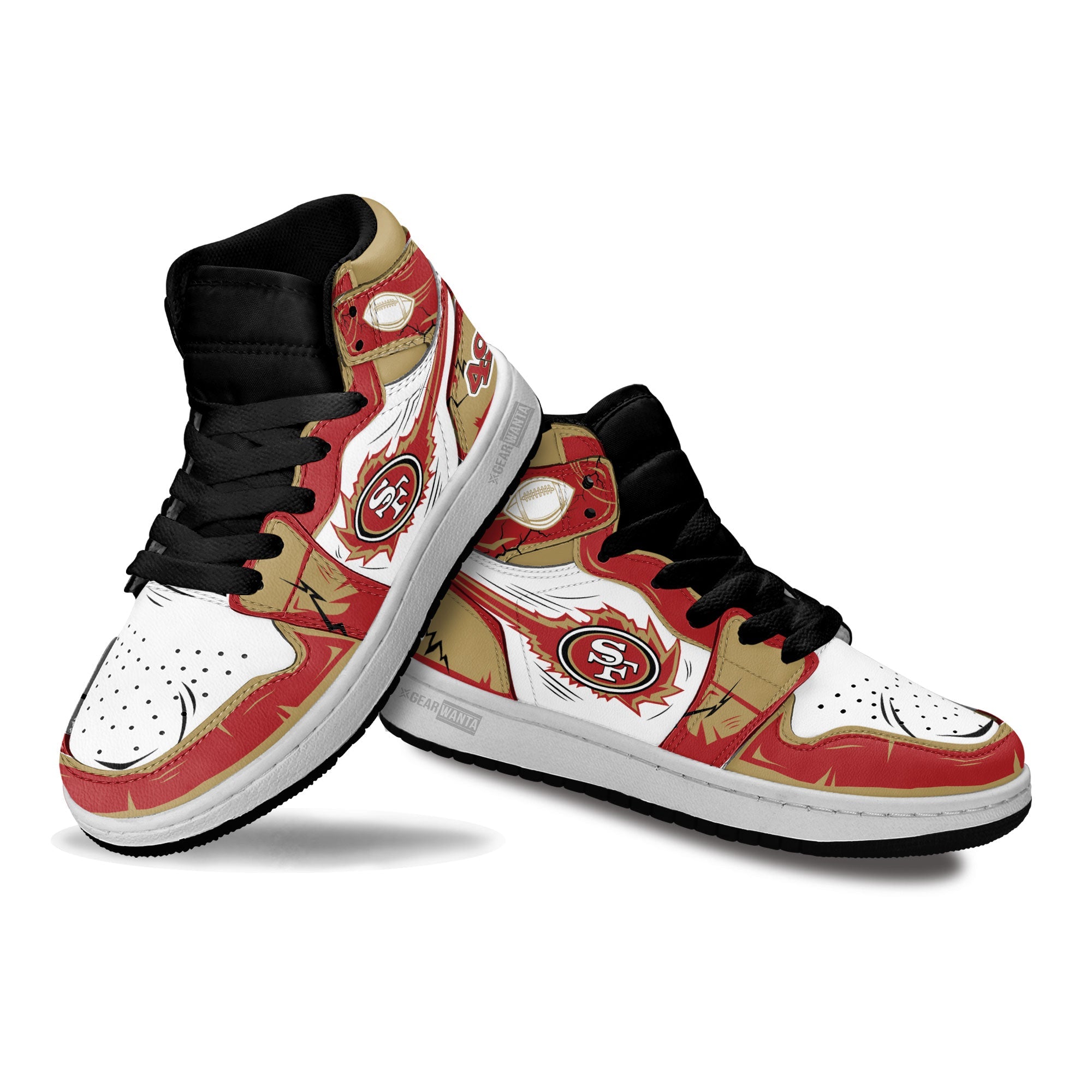 San Francisco 49ers Kid Sneakers For Kids, Air Jordan Hightop