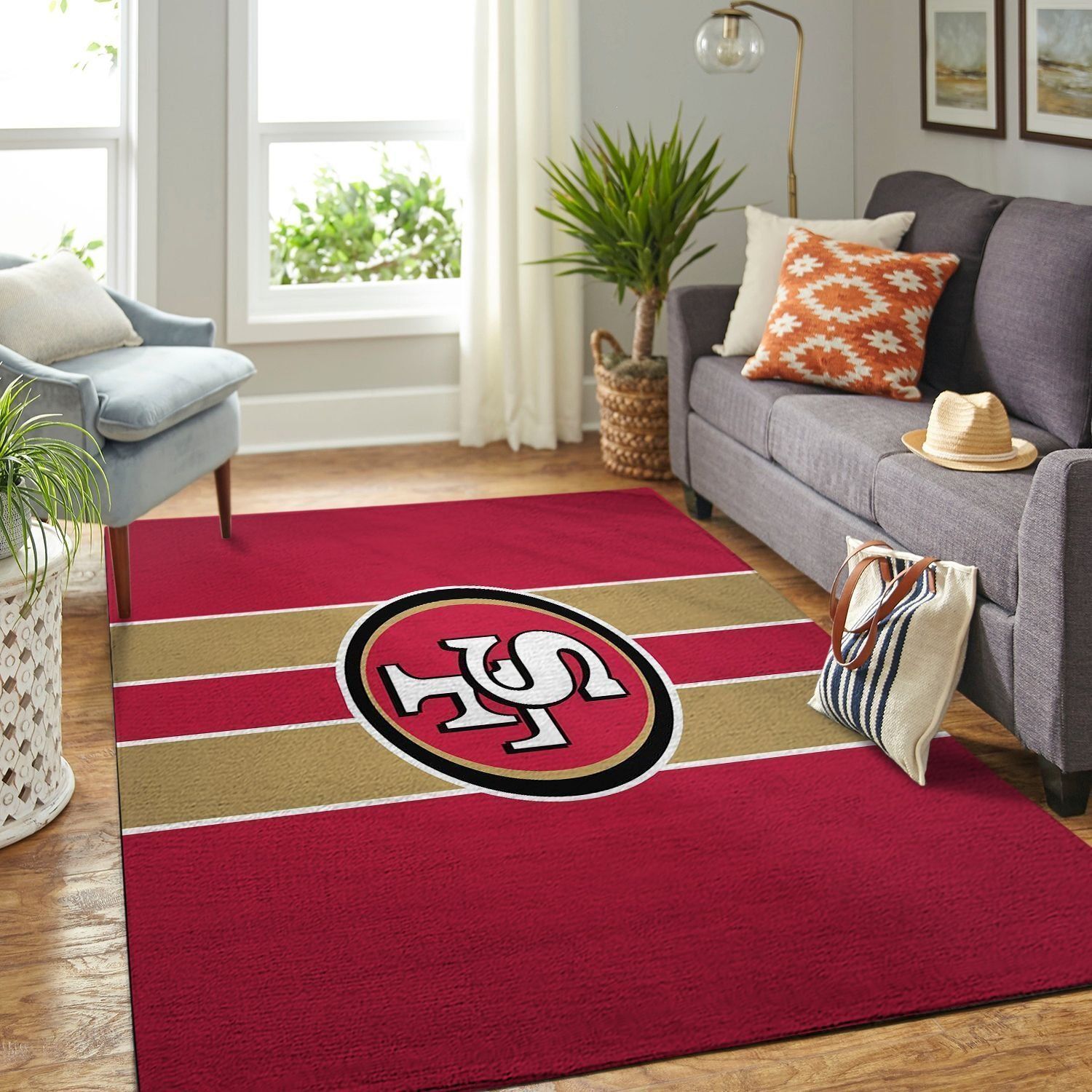 San Francisco 49ers Living Room Area Rectangle Rug