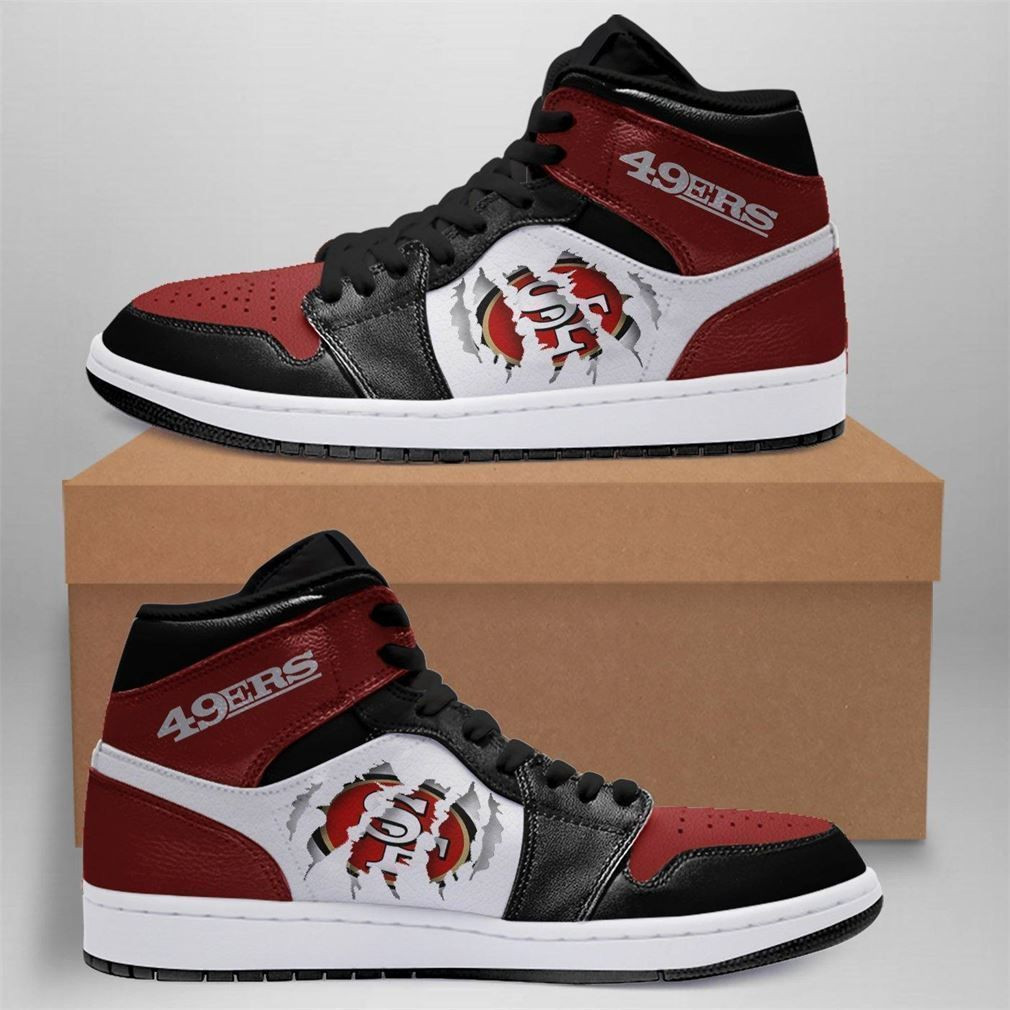 San Francisco 49Ers Nfl Air Sneakers Sneakers Sport Sneakers High Top Air Jordan Sneaker, Air Jordan Hightop