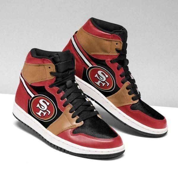 San Francisco 49Ers Nfl Football Air Sneakers Sneakers Sport Sneakers High Top Air Jordan Sneaker, Air Jordan Hightop