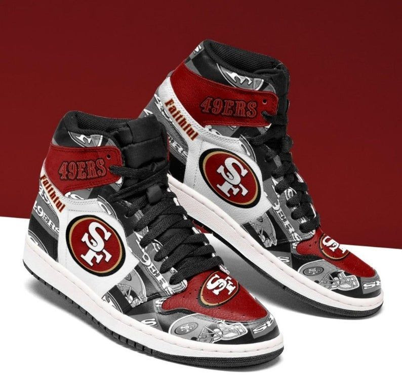 San Francisco 49ers NFL Team Sneakers Gift For Fans High Top Air Jordan Sneaker, Air Jordan Hightop