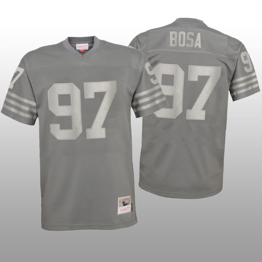 San Francisco 49ers Nick Bosa Charcoal Jersey Metal - Men's