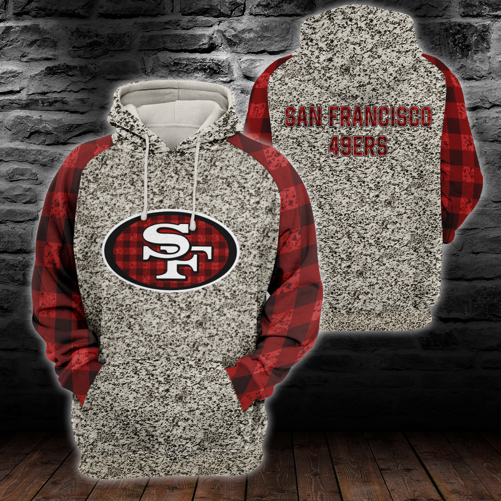 San Francisco 49ers Plaid Flannel Hoodie