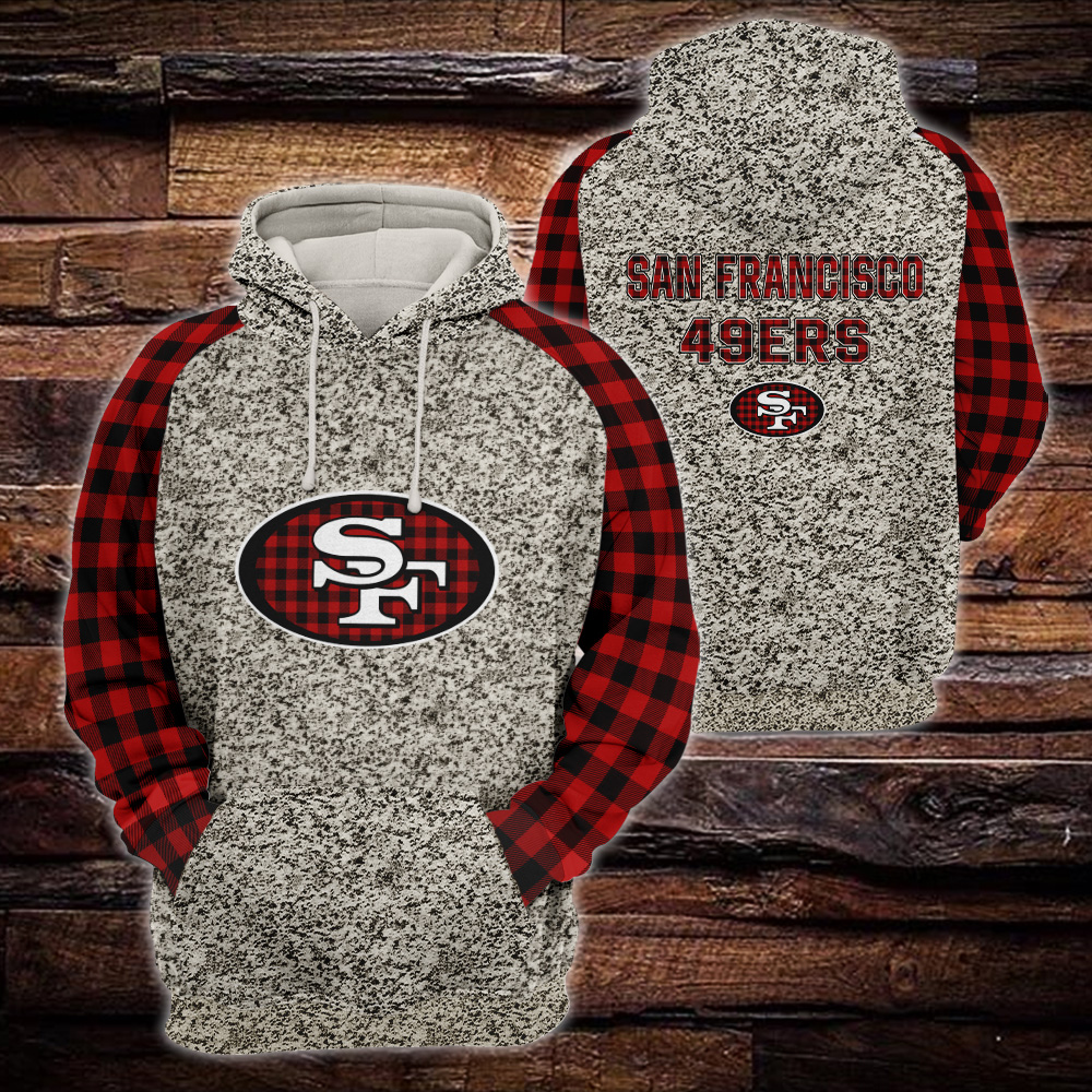 San Francisco 49ers Plaid Flannel Hoodie