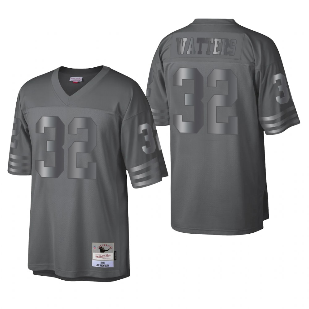 San Francisco 49ers Ricky Watters Charcoal Metal Legacy 1990 Throwback - Men's