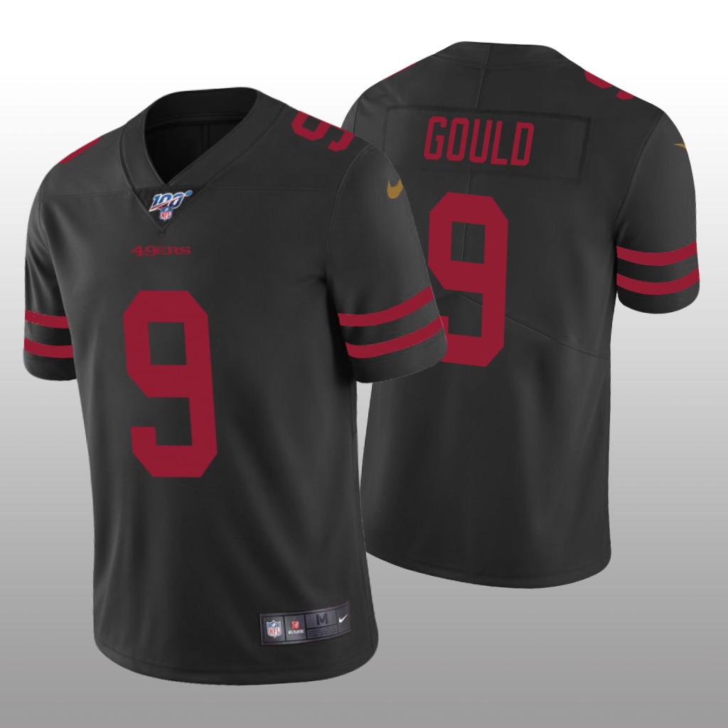 San Francisco 49ers Robbie Gould Black Vapor Limited Jersey 100th Season - Men's