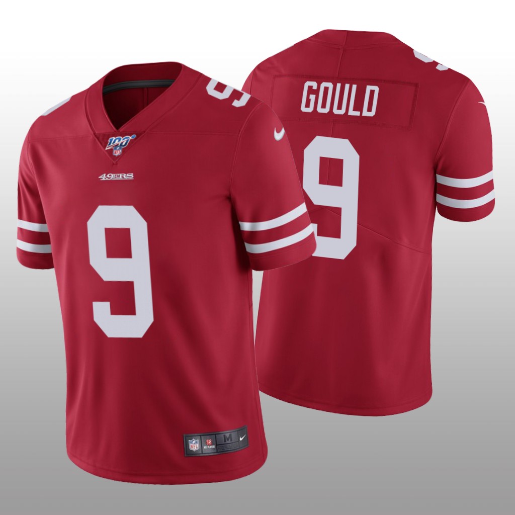 San Francisco 49ers Robbie Gould Scarlet Vapor Limited Jersey 100th Season - Men's