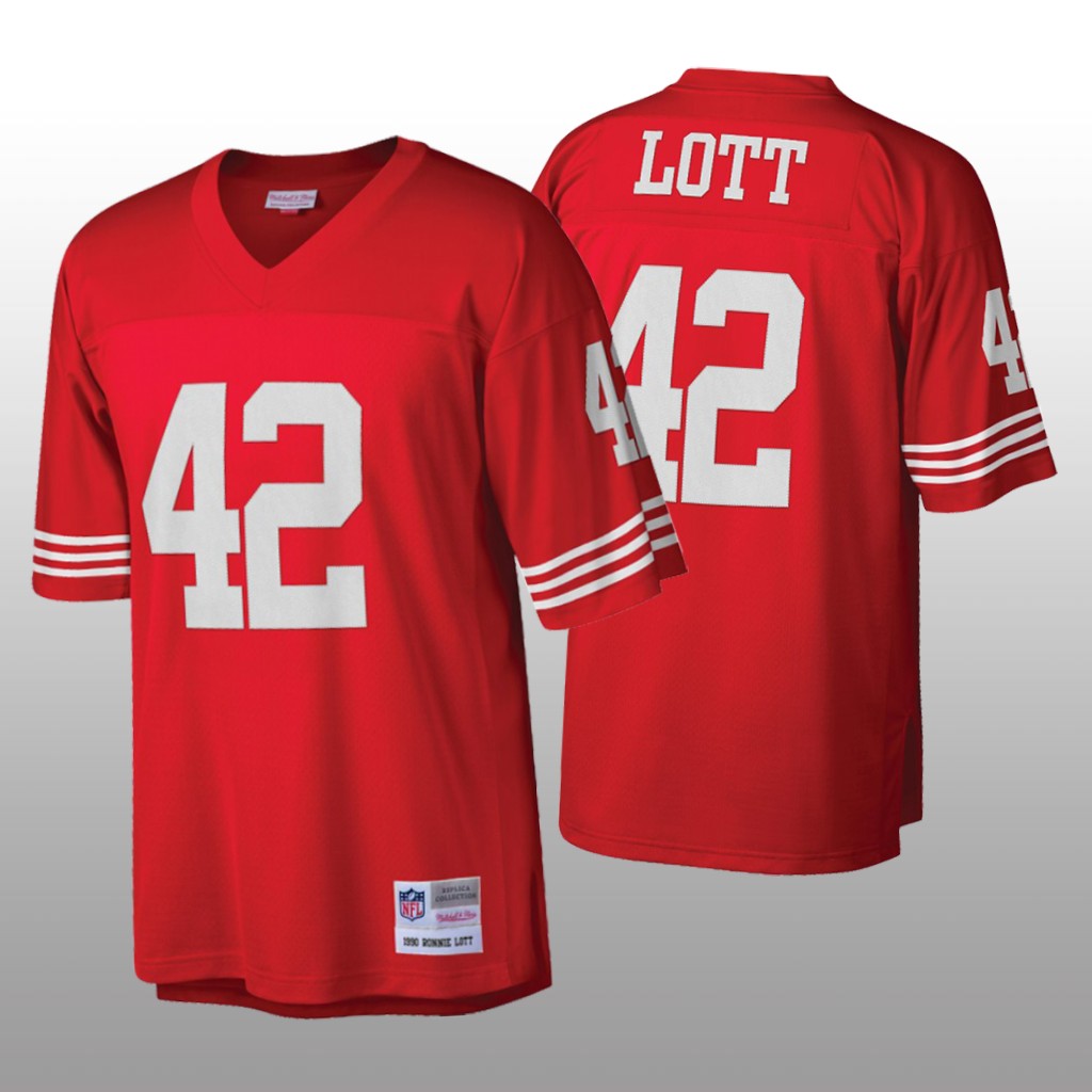 San Francisco 49ers Ronnie Lott Mitchell & Ness Scarlet Legacy Jersey - Men's