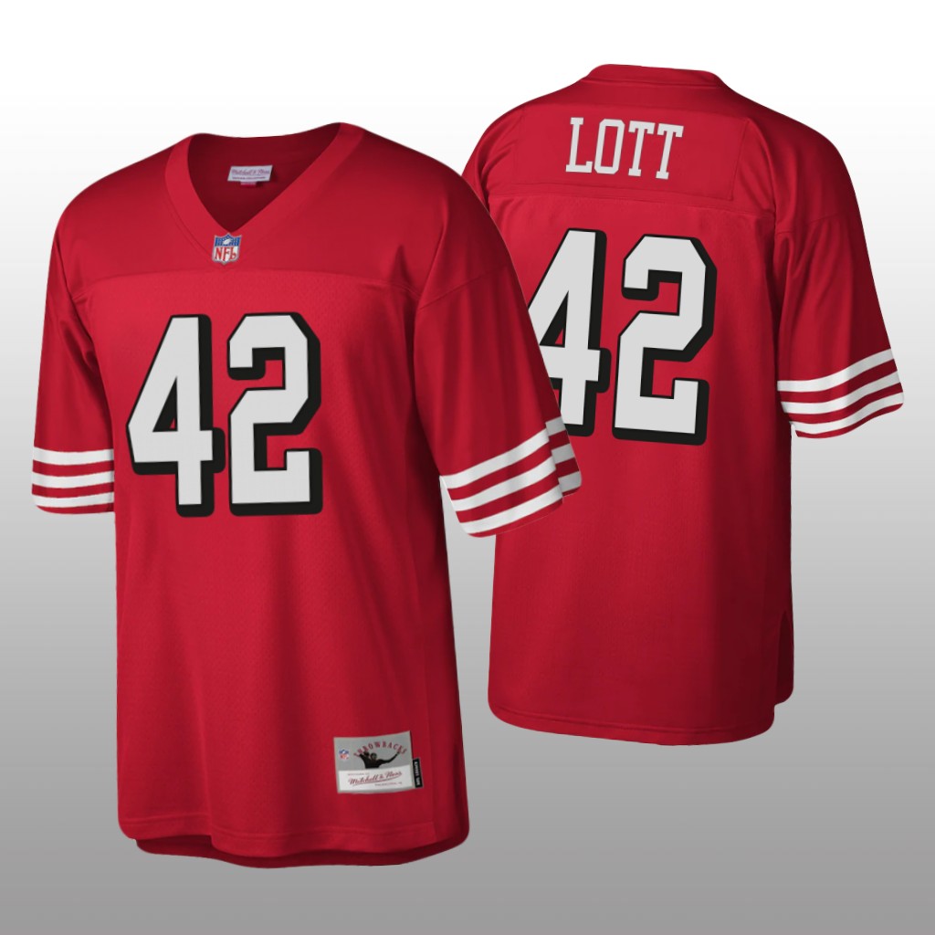San Francisco 49ers Ronnie Lott Scarlet Legacy 1994 Throwback - Men's