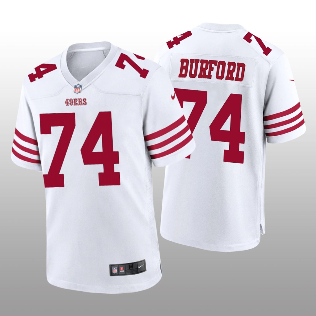 San Francisco 49ers Spencer Burford White Jersey Game - Men's