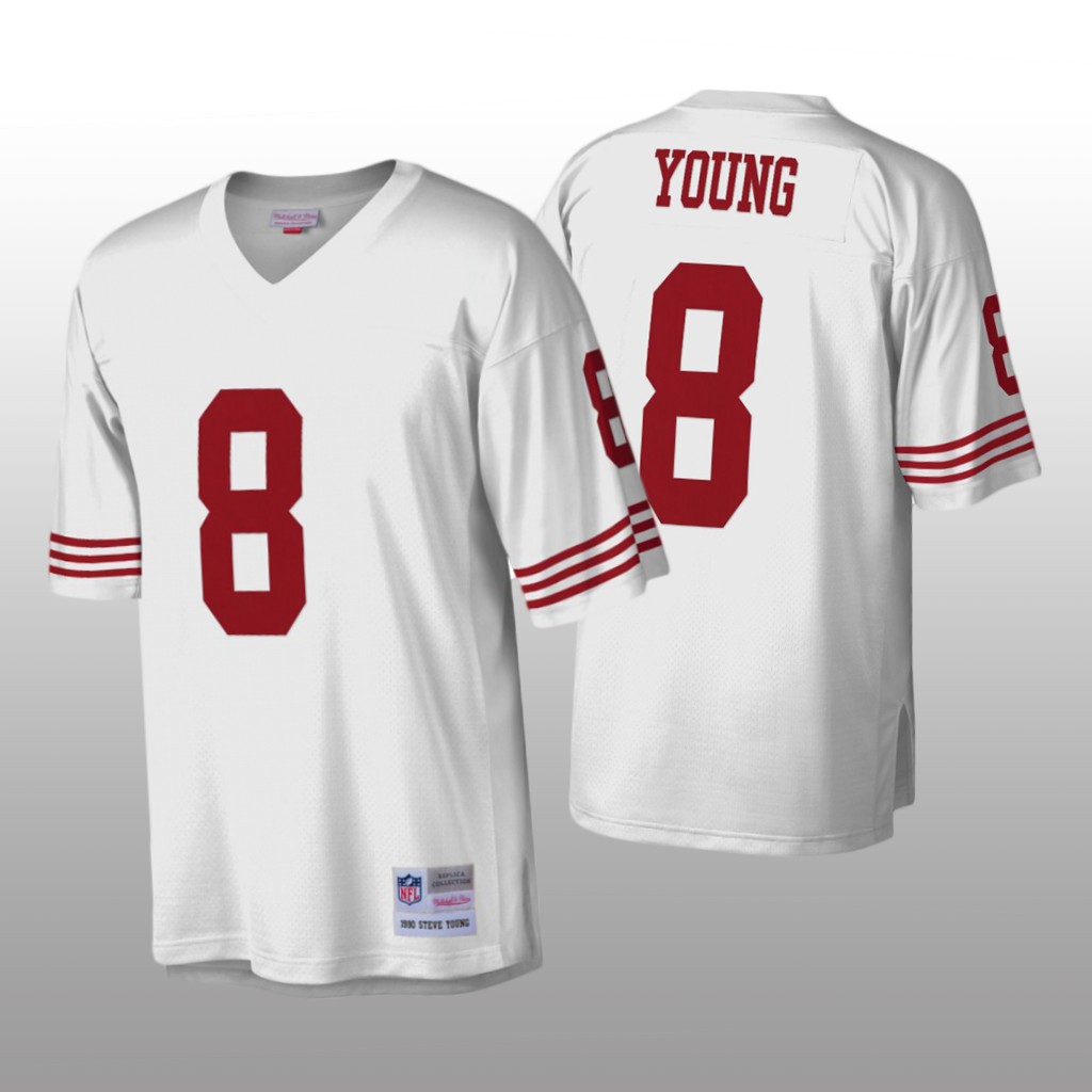 San Francisco 49ers Steve Young Mitchell & Ness White Legacy Jersey - Men's