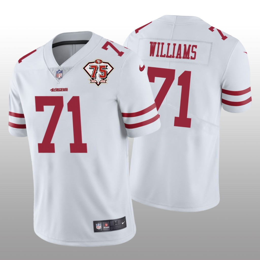 San Francisco 49ers Trent Williams White Limited 75th Anniversary Patch - Men's