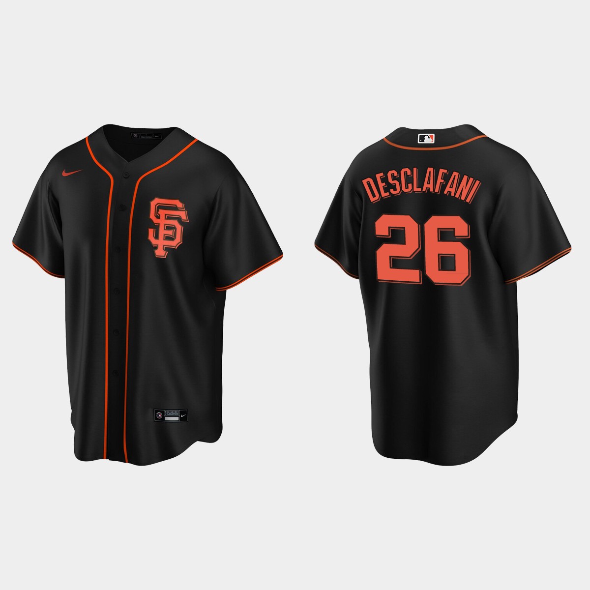 San Francisco Giants #26 Anthony DeSclafani Alternate Jersey - Black