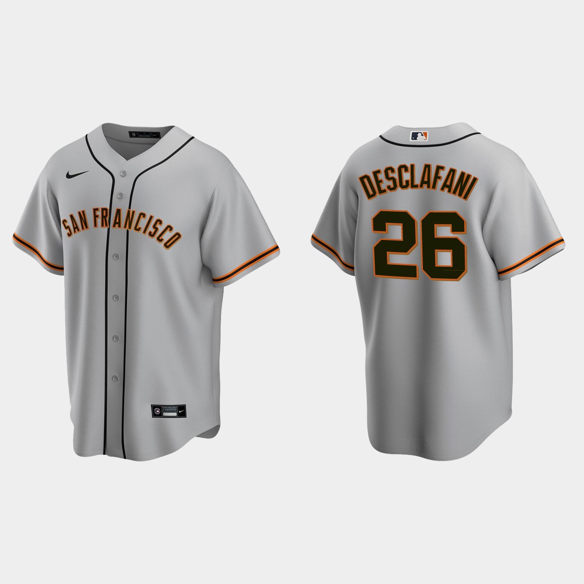San Francisco Giants #26 Anthony DeSclafani Road Jersey - Gray