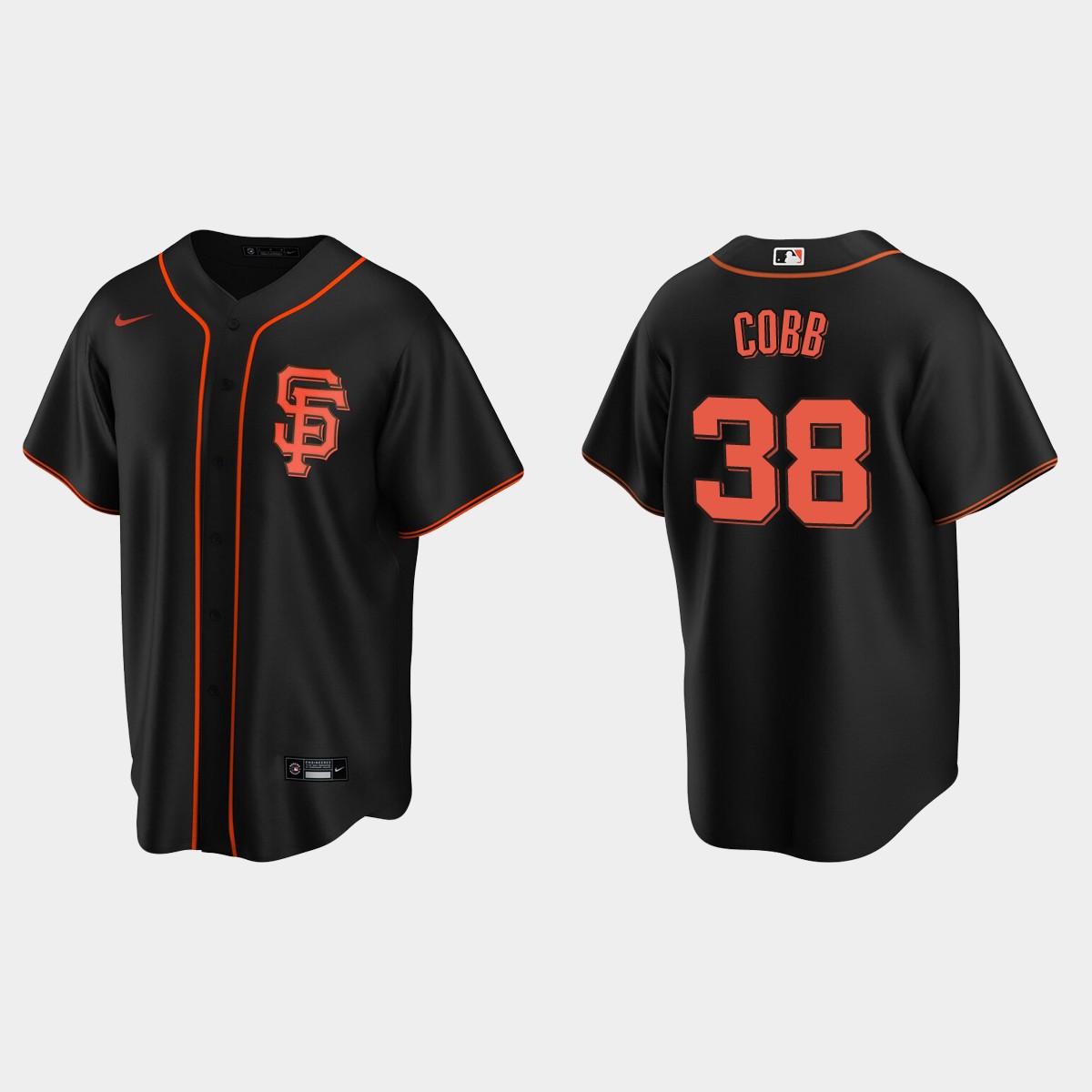 San Francisco Giants Alex Cobb Alternate Jersey - Black
