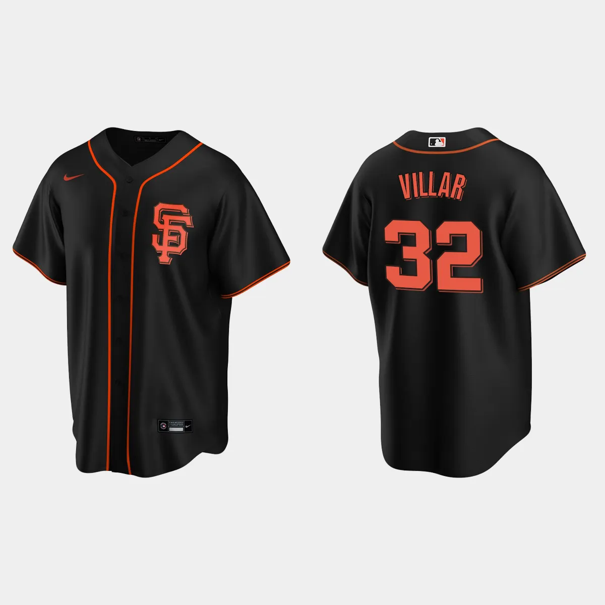 San Francisco Giants David Villar Alternate Jersey - Black