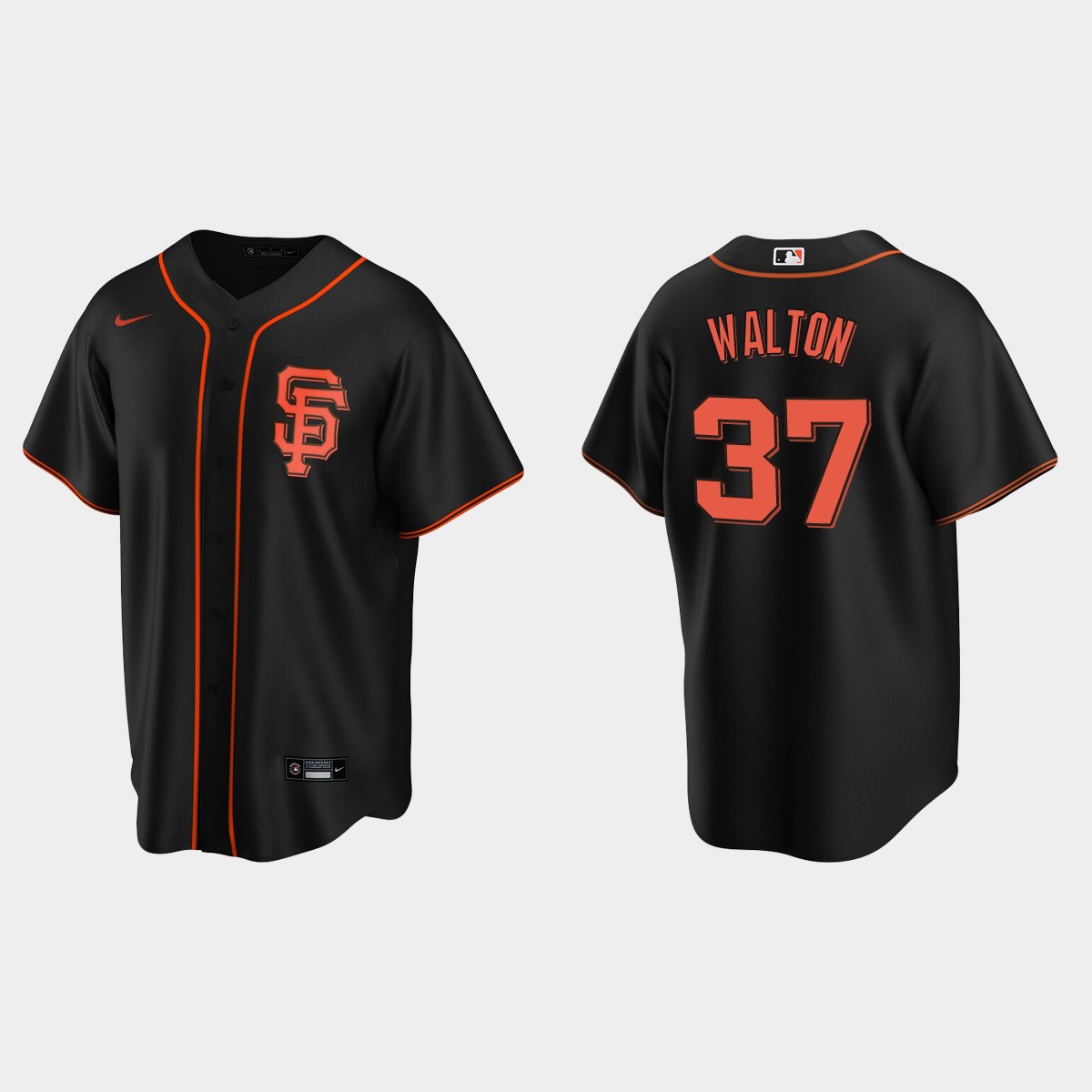 San Francisco Giants Donovan Walton Alternate Jersey - Black
