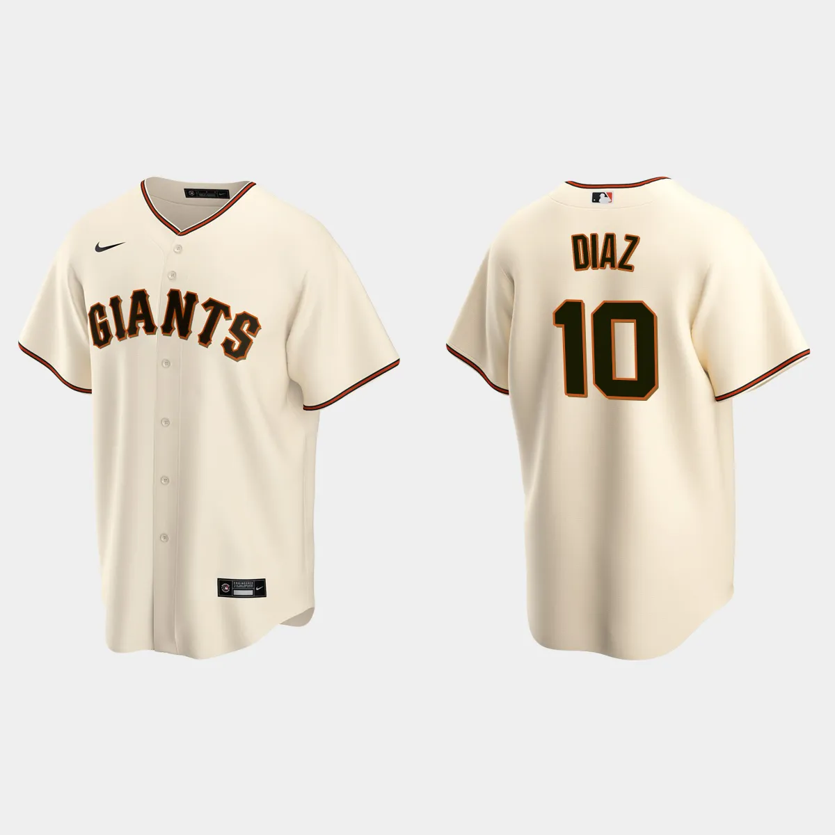 San Francisco Giants Isan Diaz Home Jersey - Cream
