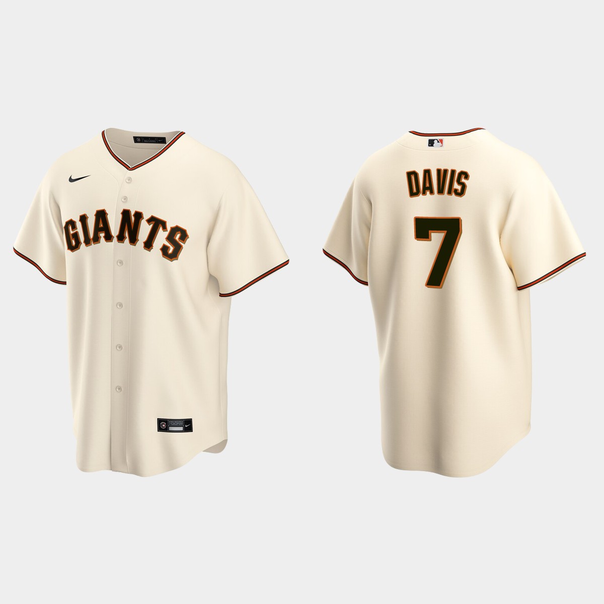 San Francisco Giants J.D. Davis Home Jersey - Cream