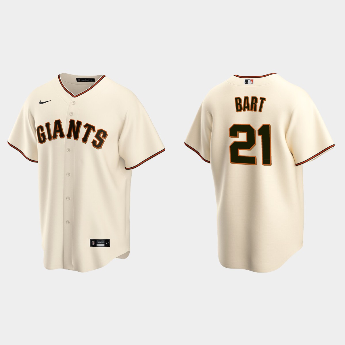 San Francisco Giants Joey Bart Home Jersey - Cream
