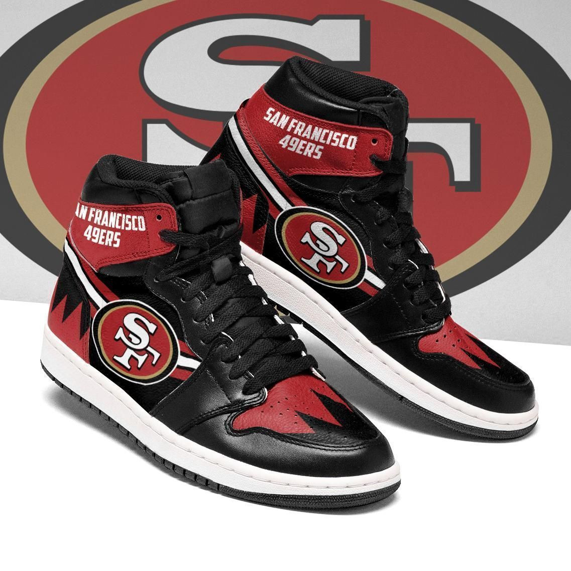 San Francisco Nfl Football Teams Shoes Sport Sneakers High Top Air Jordan Sneaker, Air Jordan Hightop