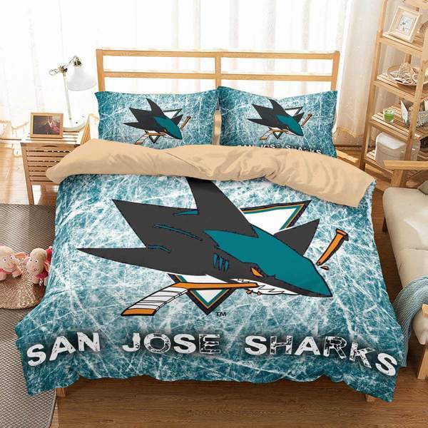 San Jose Sharks 3D Duvet Cover Bedding Set