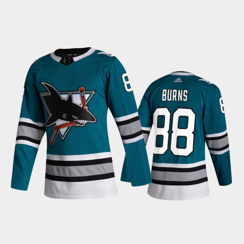 San Jose Sharks Brent Burns #88 Heritage Teal 2020-21 30th Anniversary Jersey