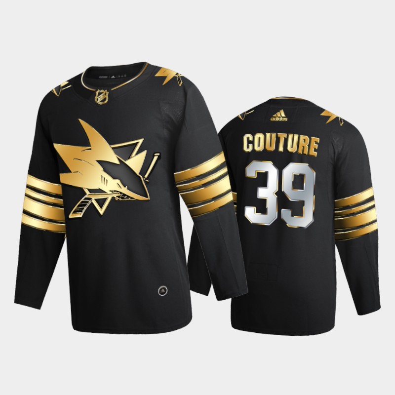 San Jose Sharks Logan Couture #39 2020-21 Golden Edition Black Limited Jersey