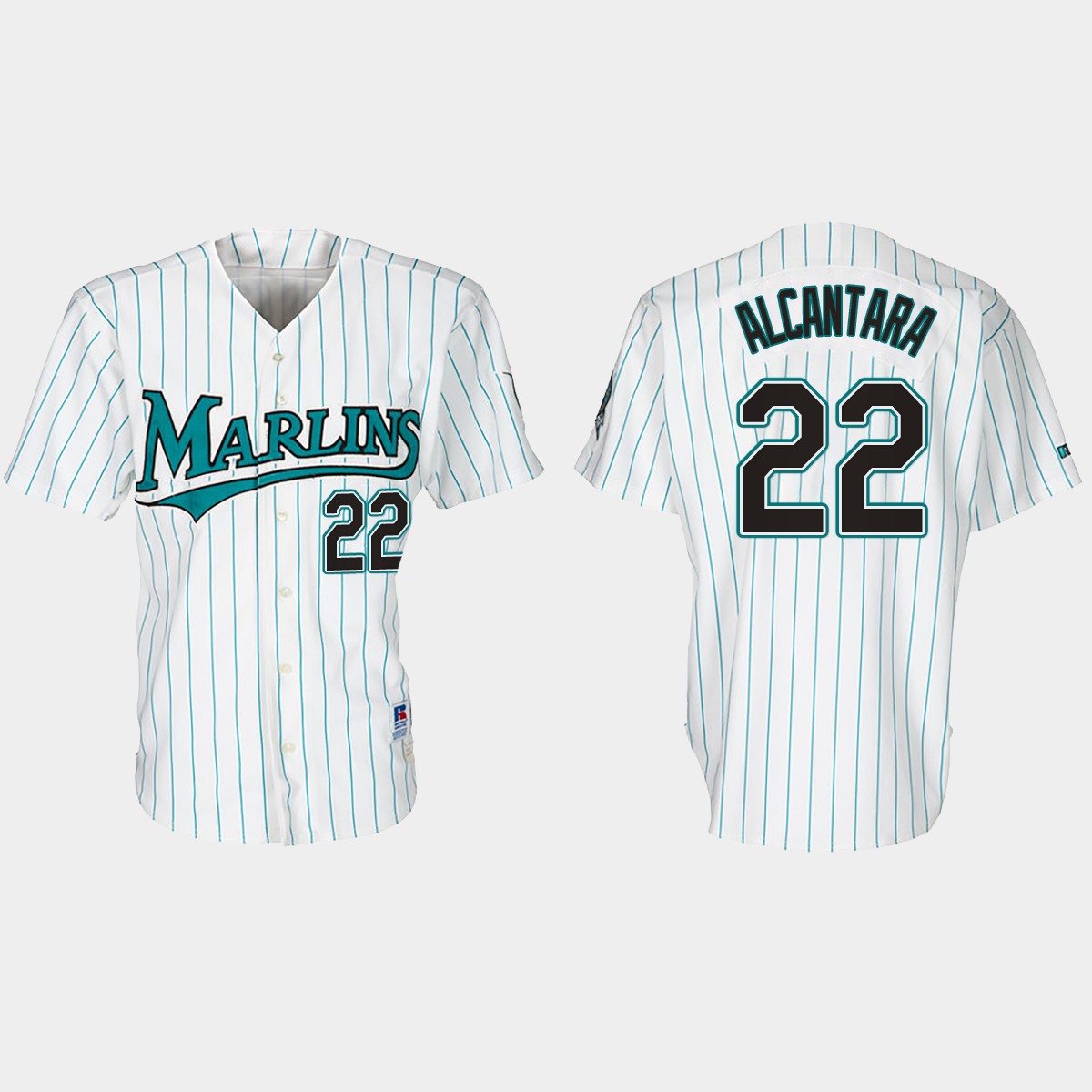 Sandy Alcantara Florida Marlins 30th Anniversary Throwback Jersey - White Teal