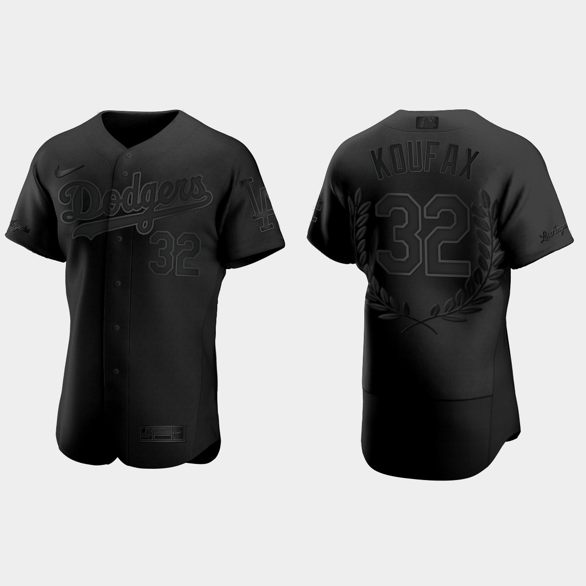 Sandy Koufax #32 Los Angeles Dodgers NL MVP Awards Collection Jersey - Black