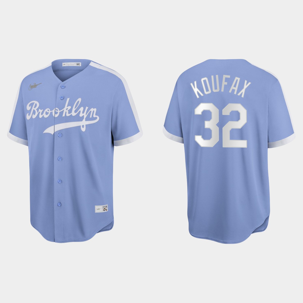Sandy Koufax Brooklyn Dodgers Cooperstown Collection Jersey - Light Purple