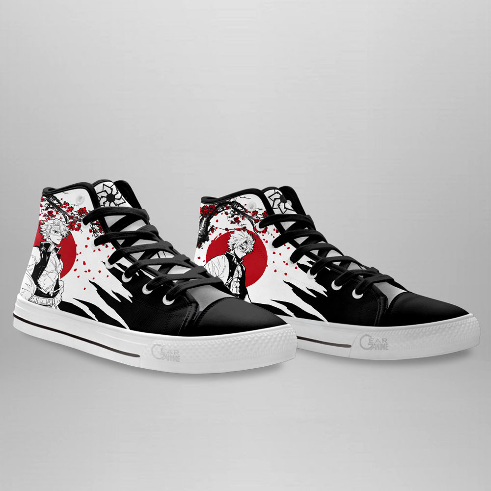 Sanemi High Top Shoes Custom Demon Slayer Sneakers Japan Style